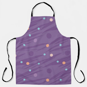 Abstract seamless purple pattern with circles and apron