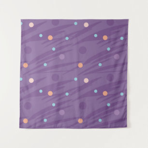 Abstract seamless purple pattern with circles and tapestry