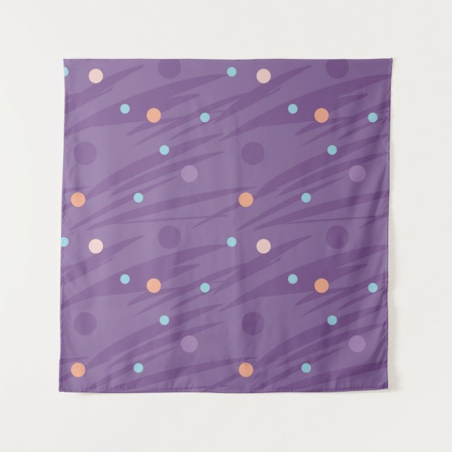 Abstract seamless purple pattern with circles and  tapestry (Front)