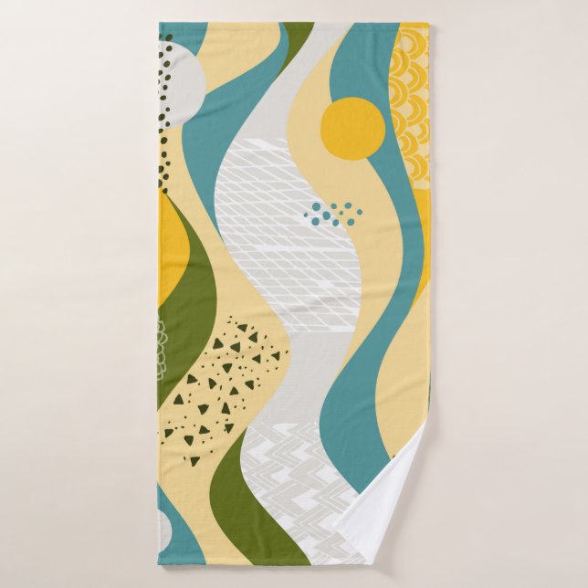 Abstract seamless space ornament consisting of smo bath towel (Bath Towel)