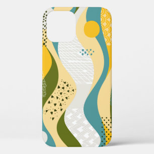 Abstract seamless space ornament consisting of smo iPhone 12 case