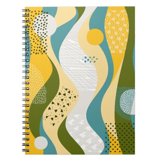 Abstract seamless space ornament consisting of smo notebook (Front)