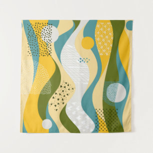 Abstract seamless space ornament consisting of smo tapestry