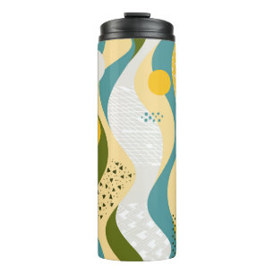 Abstract seamless space ornament consisting of smo thermal tumbler