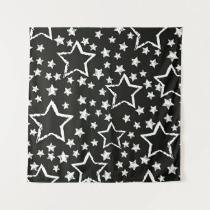 abstract seamless stars pattern. Grunge urban back Tapestry