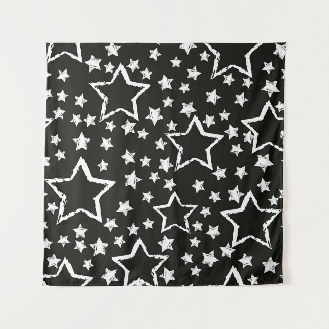 abstract seamless stars pattern. Grunge urban back Tapestry (Front)