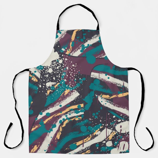 Abstract seamless stylish pattern with grunge elem apron (Front)