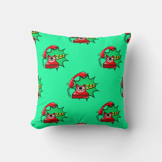 Abstract seamless telephone pattern. Creative tele Cushion (Front)