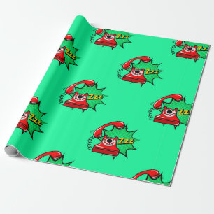 Abstract seamless telephone pattern. Creative tele Wrapping Paper