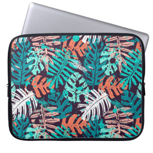 Abstract seamless tropical leaves pattern. Creativ Laptop Sleeve