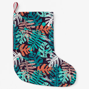 Abstract seamless tropical leaves pattern. Creativ Small Christmas Stocking