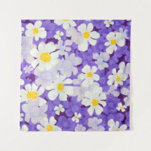 Abstract seamless vintage flower pattern tapestry