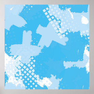 Abstract seamless vintage pattern. Repetitive colo Poster