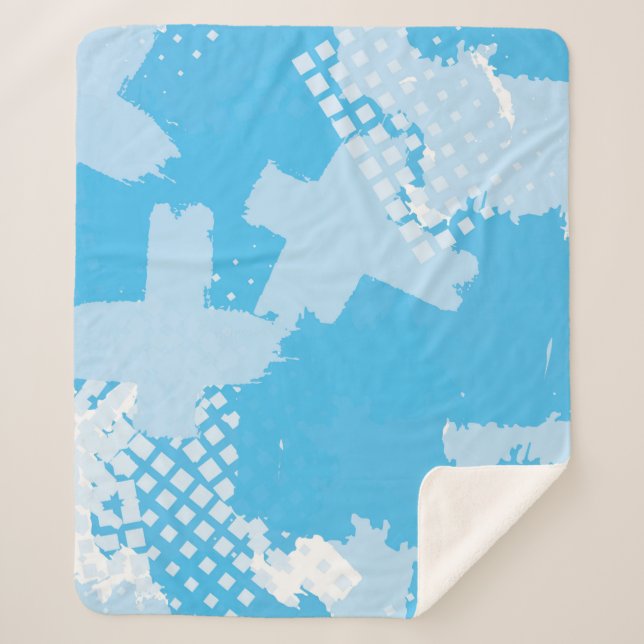 Abstract seamless vintage pattern. Repetitive colo Sherpa Blanket (Front)