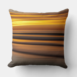 Abstract seascape at sunset, CA Cushion