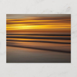 Abstract seascape at sunset, CA Postcard