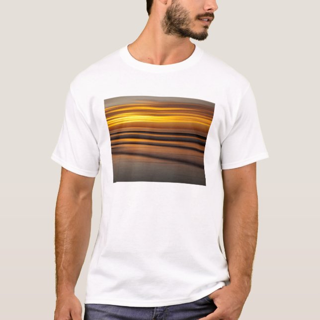 Abstract seascape at sunset, CA T-Shirt (Front)