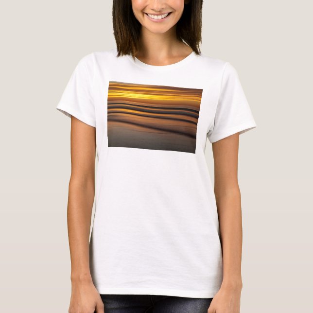 Abstract seascape at sunset, CA T-Shirt (Front)