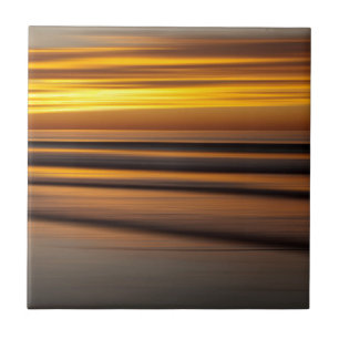 Abstract seascape at sunset, CA Tile