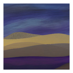Abstract Seascape Fractured Dunes 15 Poster