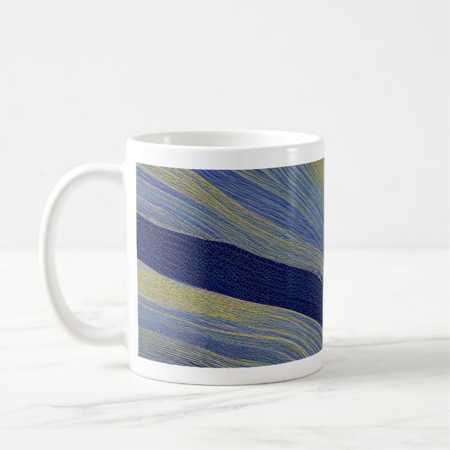 Abstract Seascape Fractured Waves 02 Coffee Mug (Left)
