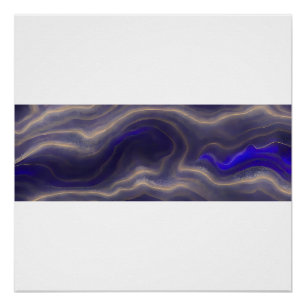 Abstract Seascape Fractured Waves 03 Poster