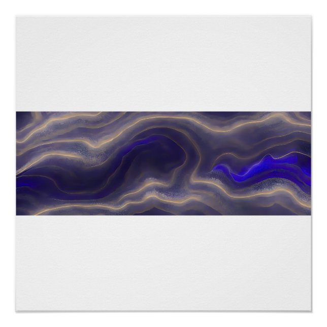 Abstract Seascape Fractured Waves 03 Poster (Front)