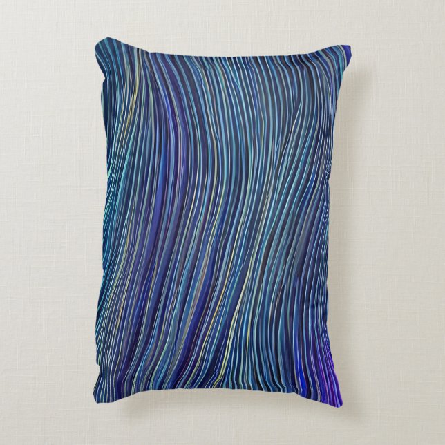 Abstract Seascape Fractured Waves 05 Decorative Cushion (Back(Vertical))