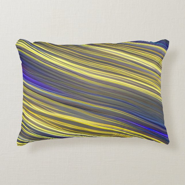 Abstract Seascape Fractured Waves 06 Decorative Cushion (Front)