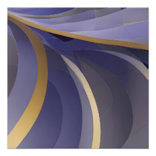 Abstract Seascape Fractured Waves 07 Poster