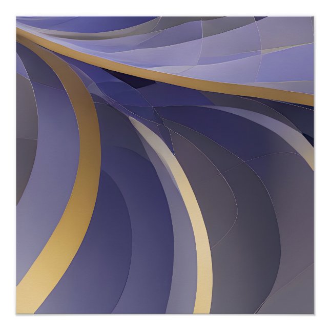 Abstract Seascape Fractured Waves 07 Poster (Front)