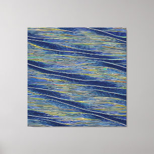 Abstract Seascape Fractured Waves 08 Canvas Print