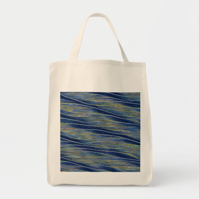 Abstract Seascape Fractured Waves 08 Tote Bag (Front)