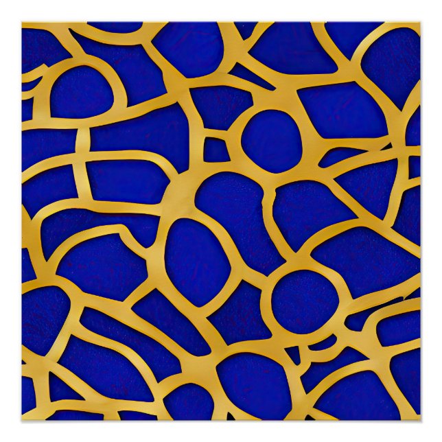 Abstract Seascape Fractured Waves 11 Poster (Front)
