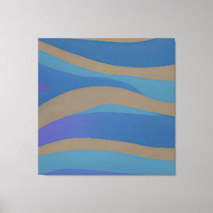 Abstract Seascape Fractured Waves 12 Canvas Print