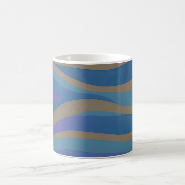 Abstract Seascape Fractured Waves 12 Coffee Mug (Center)
