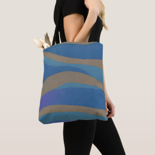 Abstract Seascape Fractured Waves 12 Tote Bag