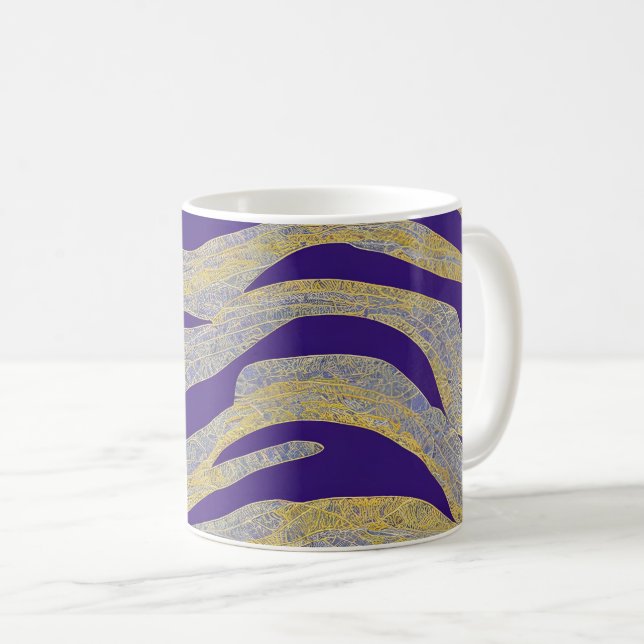 Abstract Seascape Fractured Waves 13 Coffee Mug (Front Right)