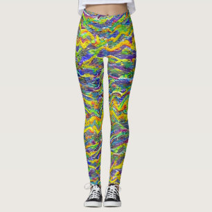 Abstract Seascape Fractured Waves 16 Leggings