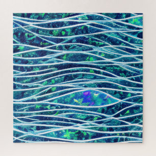 Abstract Seascape Fractured Waves 19 Jigsaw Puzzle