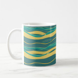 Abstract Seascape Fractured Waves 20 Coffee Mug