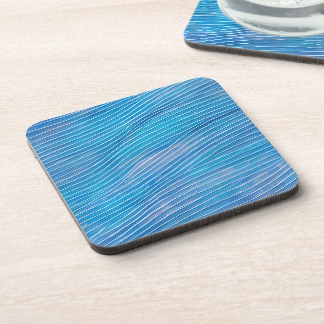 Abstract Seascape Fractured Waves 21  Coaster (Left Side)