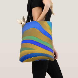 Abstract Seascape Fractured Waves 25 Tote Bag