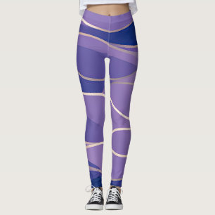Abstract Seascape Fractured Waves 26 Leggings