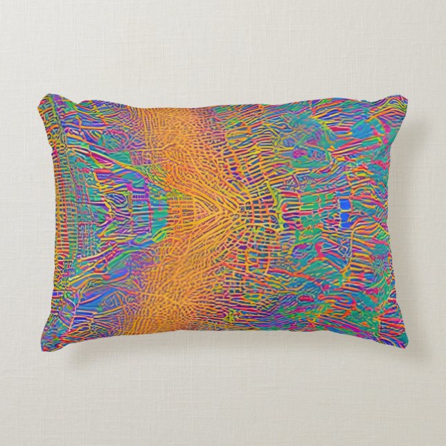Abstract Seascape Fractured Waves 27 Decorative Cushion (Front)