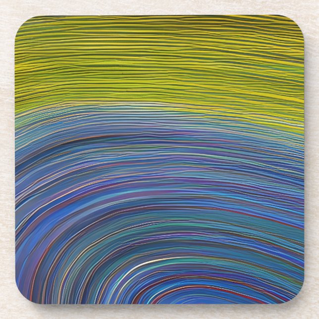 Abstract Seascape Fractured Waves 34 Coaster (Front)