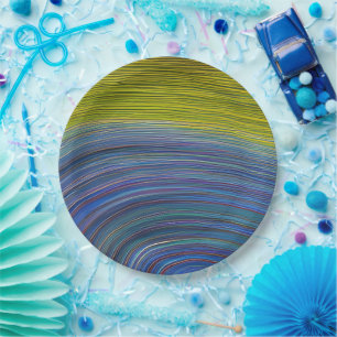 Abstract Seascape Fractured Waves 34 Paper Plate