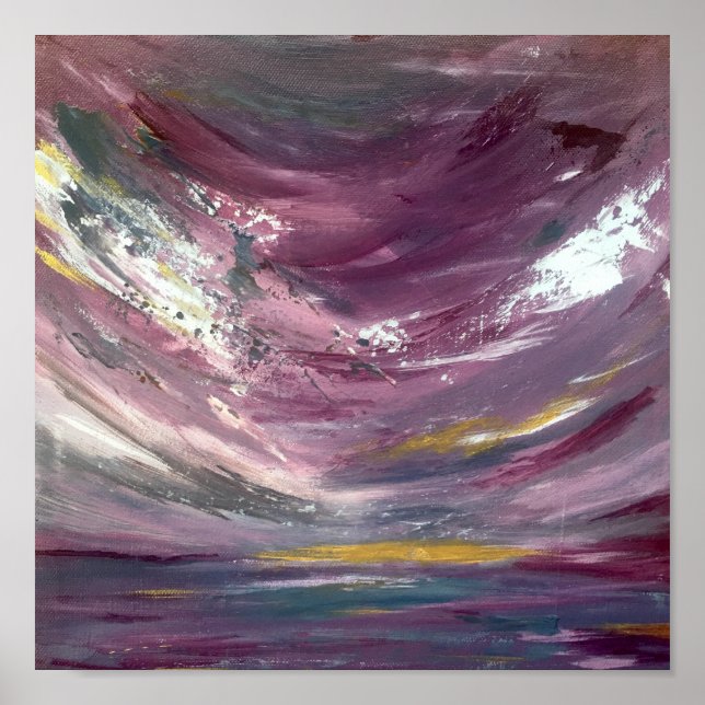 Abstract Seascape Poster (Front)