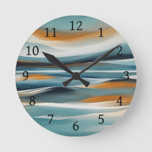 Abstract Seascape Sea Ocean Design 316 Round Clock