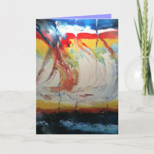 abstract Seascapes Greeting Card - Into the Wind